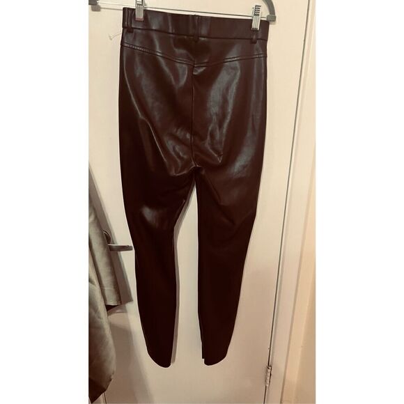 ZARA BROWN FAUX LEATHER WOMENS PANTS SIZE S - Picture 5 of 13